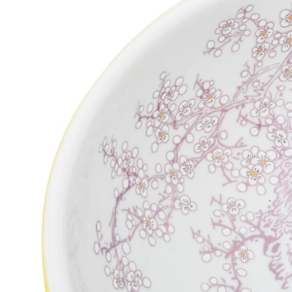 vidaXL Countertop Basin White and Yellow Round Φ41x14 cm Ceramic - Image 5