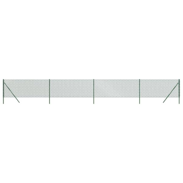 vidaXL Chain Link Fence Green 1x10 m - Image 2
