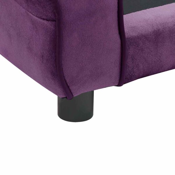 vidaXL Dog Sofa Burgundy 72x45x30 cm Plush - Image 6