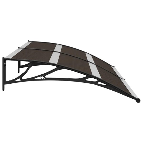 vidaXL Door Canopy Black 200x75 cm PC - Image 5