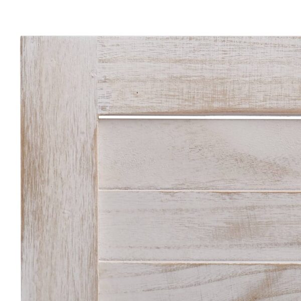 vidaXL 4-Panel Room Divider White 140x165 cm Wood - Image 6