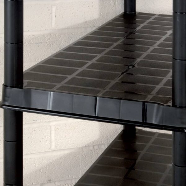 vidaXL Storage Shelf 5-Tier Black 85x40x185 cm Plastic - Image 7