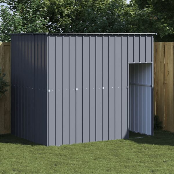 vidaXL Dog House with Roof Anthracite 214x153x181 cm Galvanised Steel - Image 1