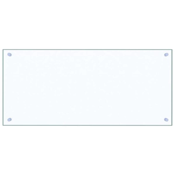 vidaXL Kitchen Backsplash Transparent 90x40 cm Tempered Glass - Image 2