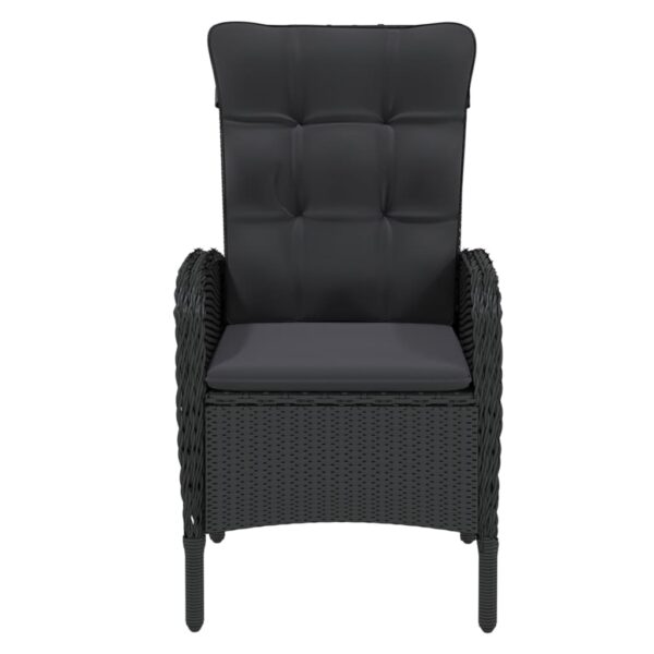 vidaXL 7 Piece Garden Dining Set Poly Rattan Black - Image 4