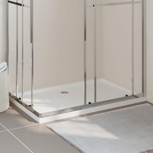 vidaXL Rectangular ABS Shower Base Tray White 80x120 cm - Image 1