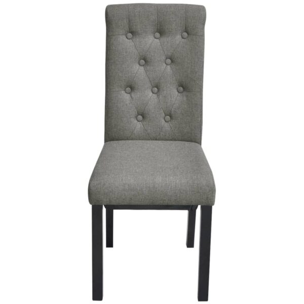 vidaXL Dining Chairs 2 pcs Light Grey Fabric - Image 3