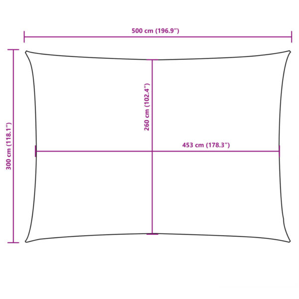 vidaXL Sunshade Sail Oxford Fabric Rectangular 3x5 m White - Image 10
