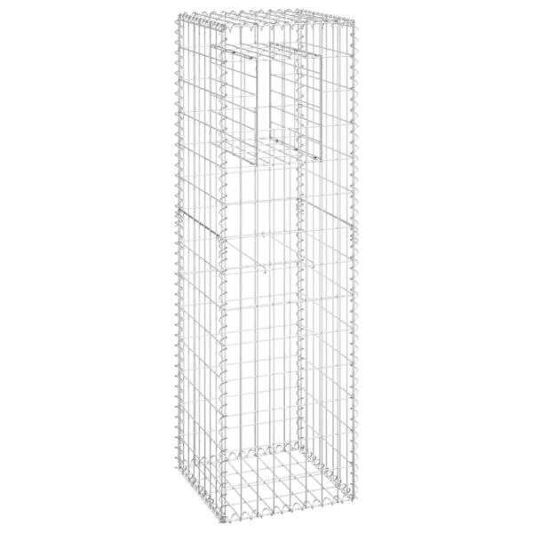 vidaXL Gabion Basket Posts 2 pcs 40x40x140 cm Iron - Image 3
