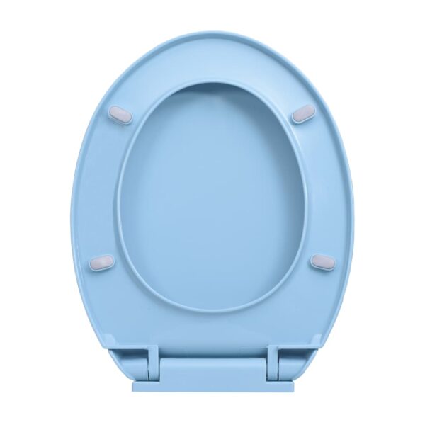 vidaXL Soft-Close Toilet Seat Blue Oval - Image 6