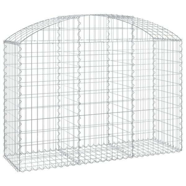 vidaXL Arched Gabion Basket 150x50x100/120 cm Galvanised Iron - Image 2