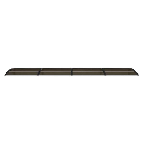 vidaXL Door Canopy Black 400x75 cm Polycarbonate - Image 4