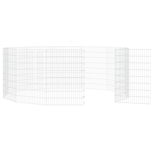 vidaXL Free Range Animal Enclosure 12-Panel 54x80 cm Galvanised Iron - Image 5