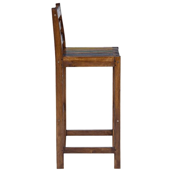 vidaXL Bar Stools 2 pcs Solid Reclaimed Wood - Image 4