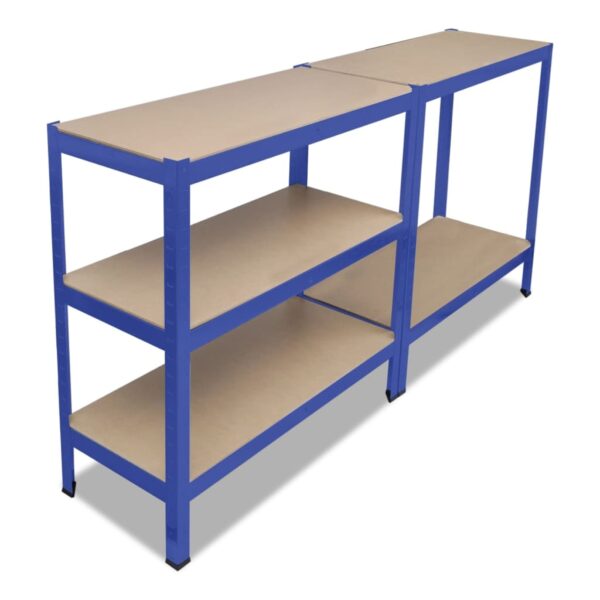 vidaXL 5-Layer Storage Shelf Blue Steel&Engineered Wood - Image 5