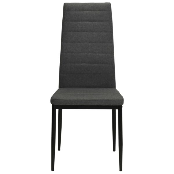 vidaXL Dining Chairs 2 pcs Dark Grey Fabric - Image 3