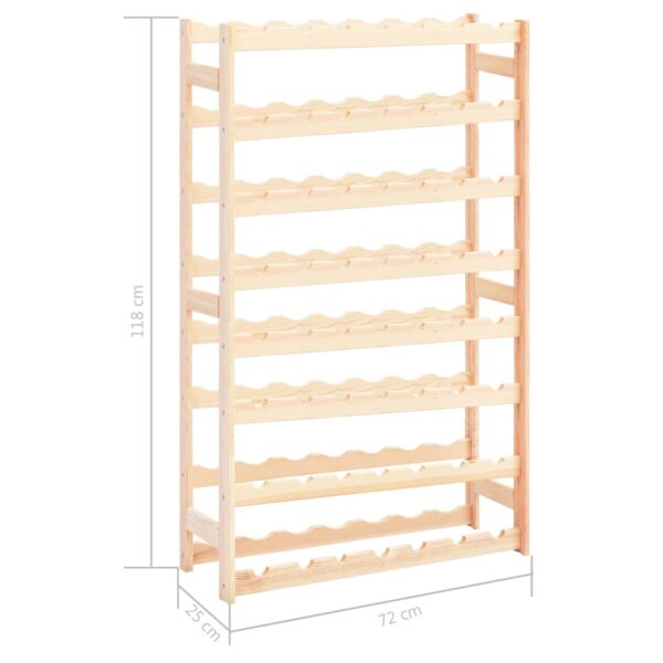 vidaXL Wine Rack for 56 Bottles Solid Wood Pine - Image 6