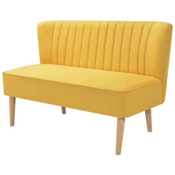 vidaXL Sofa Fabric 117x55.5x77 cm Yellow - Image 1