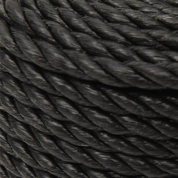 vidaXL Work Rope Black 10 mm 25 m Polypropylene - Image 4