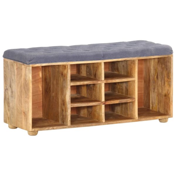 vidaXL Hall Bench 100x35x47 cm Solid Mango Wood - Image 10