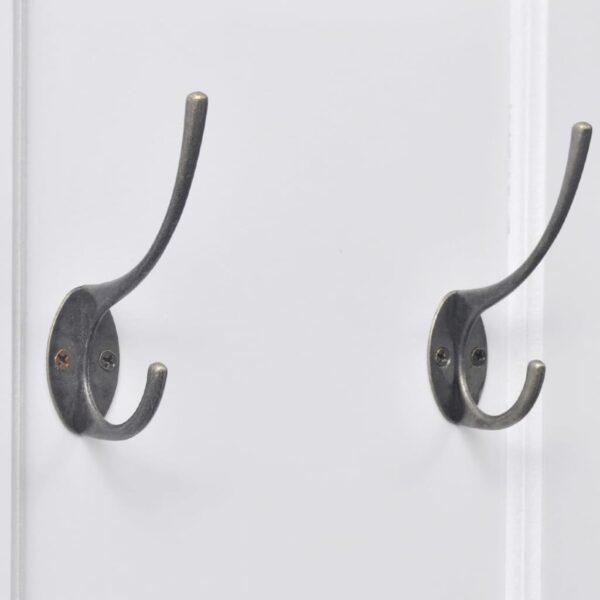 vidaXL Coat Racks 2 pcs White - Image 4