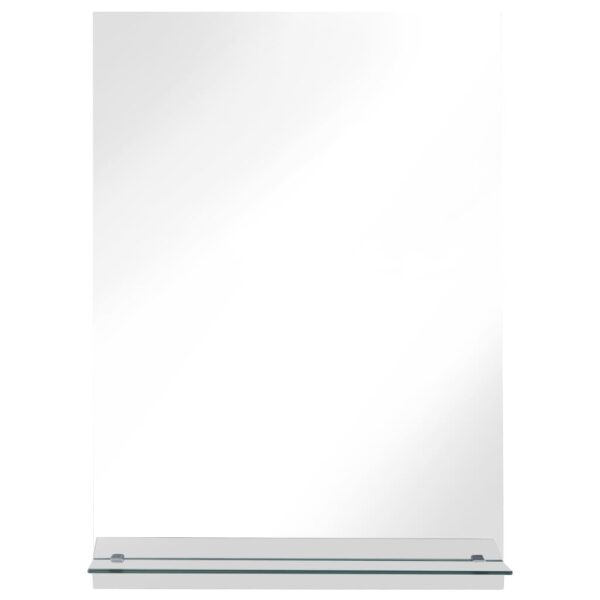 vidaXL Wall Mirror with Shelf 40x60 cm Tempered Glass - Image 3