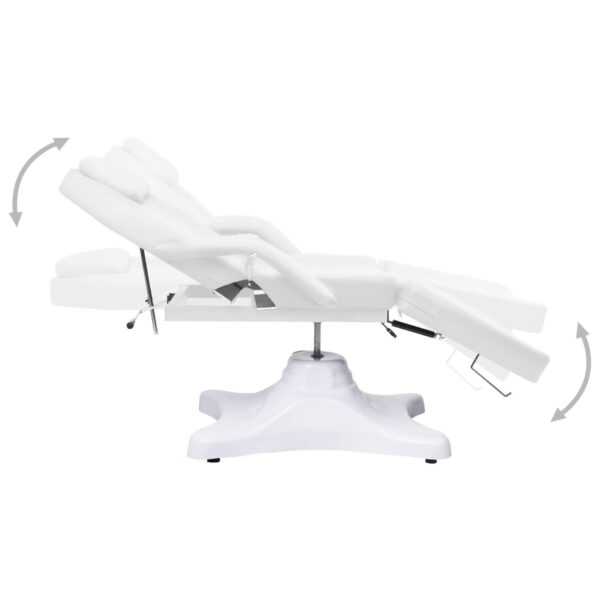vidaXL Massage Table White 180x62x(86.5-118) cm - Image 3