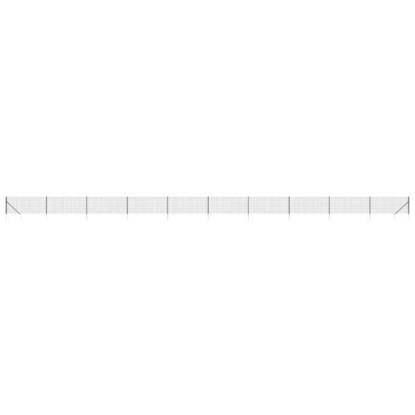 vidaXL Wire Mesh Fence with Spike Anchors Anthracite 1x25 m - Image 2