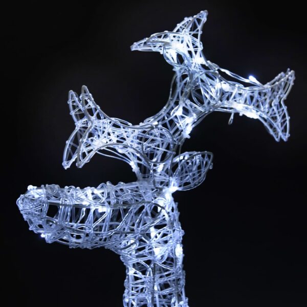 vidaXL Reindeer Christmas Decoration 90 LEDs 60x16x100 cm Acrylic - Image 6