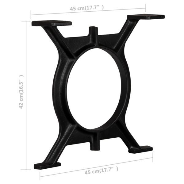 vidaXL Coffee Table Legs 2 pcs O-Frame Cast Iron - Image 10