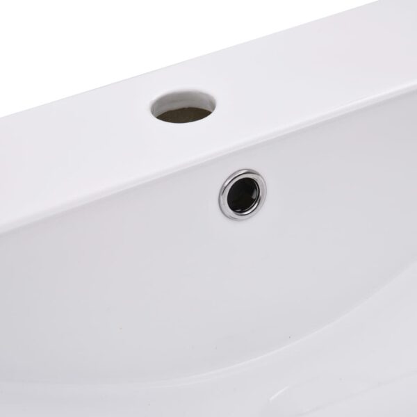 vidaXL Built-in Basin 91x39.5x18.5 cm Ceramic White - Image 6