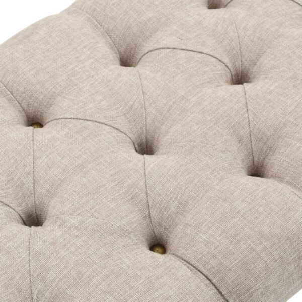 vidaXL Storage Bench 103x51x44 cm Solid Wood and Fabric - Image 7