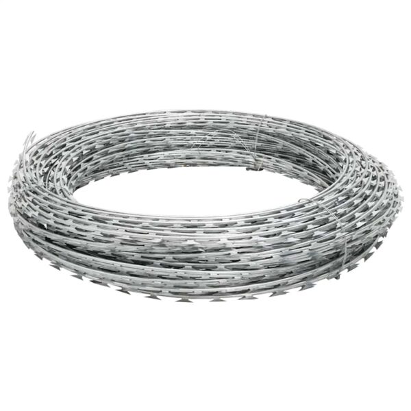 vidaXL Razor Wire Helical Wire Roll Galvanised Steel 100 m - Image 2