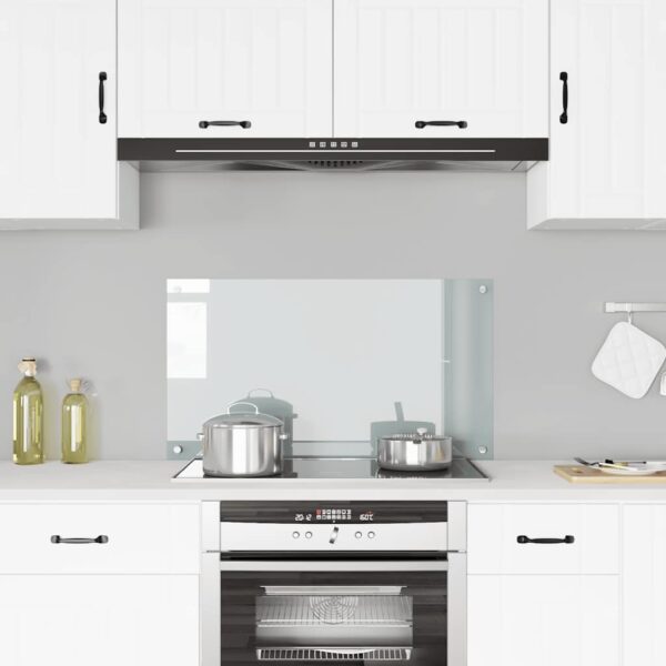 vidaXL Kitchen Backsplash Transparent 90x50 cm Tempered Glass - Image 1