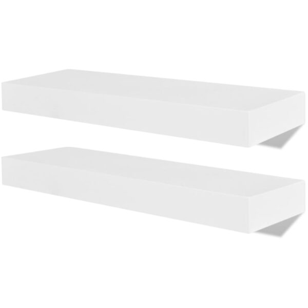 vidaXL Wall Shelves 4 pcs White 40 cm - Image 2