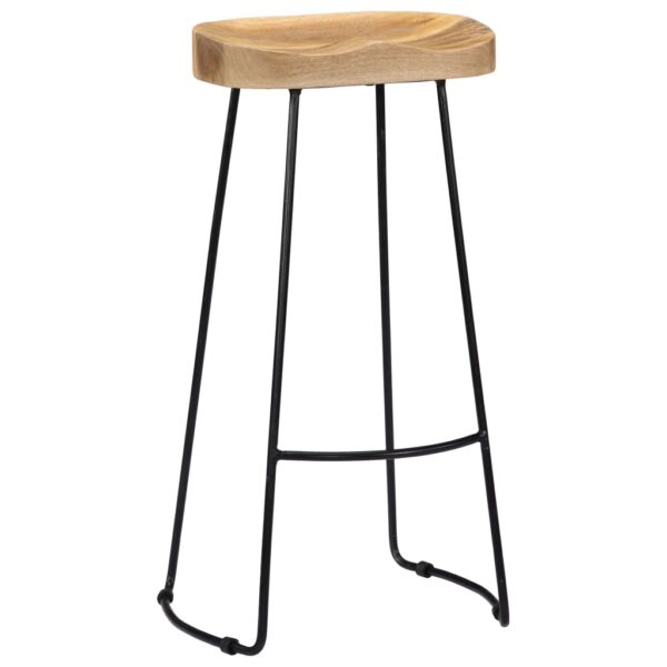 vidaXL Gavin Bar Stools 2 pcs Solid Mango Wood - Image 2