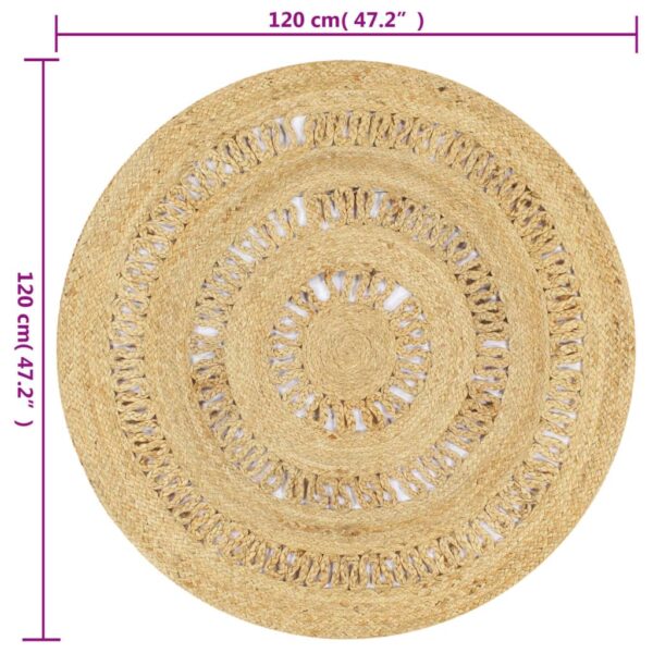vidaXL Handmade Rug Braided Jute 90 cm - Image 6