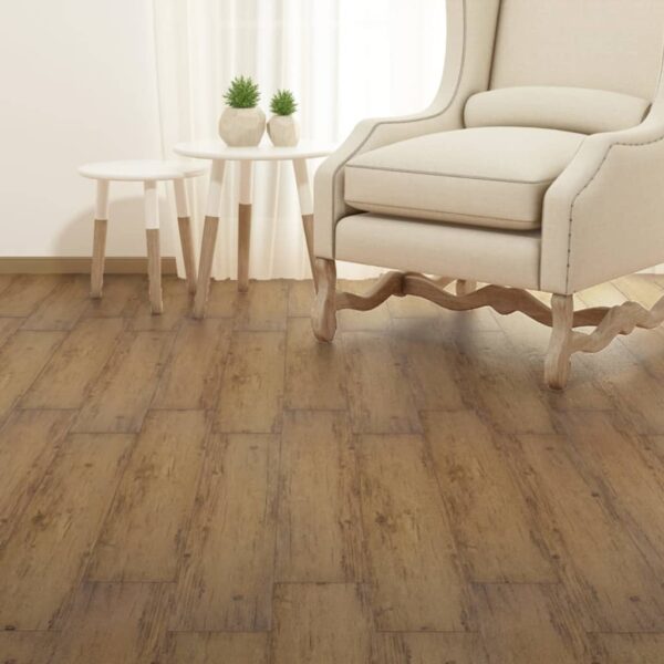 vidaXL Self-adhesive PVC Flooring Planks 5.02 m²  2 mm Walnut Brown - Image 4