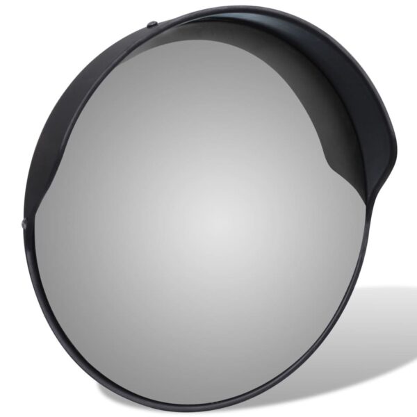 vidaXL Convex Traffic Mirror PC Plastic Black 30 cm Outdoor - Image 3