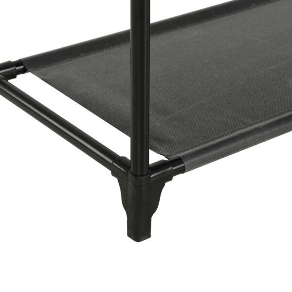 vidaXL Clothes Rack Steel and Non-woven Fabric 55x28.5x175 cm Black - Image 7