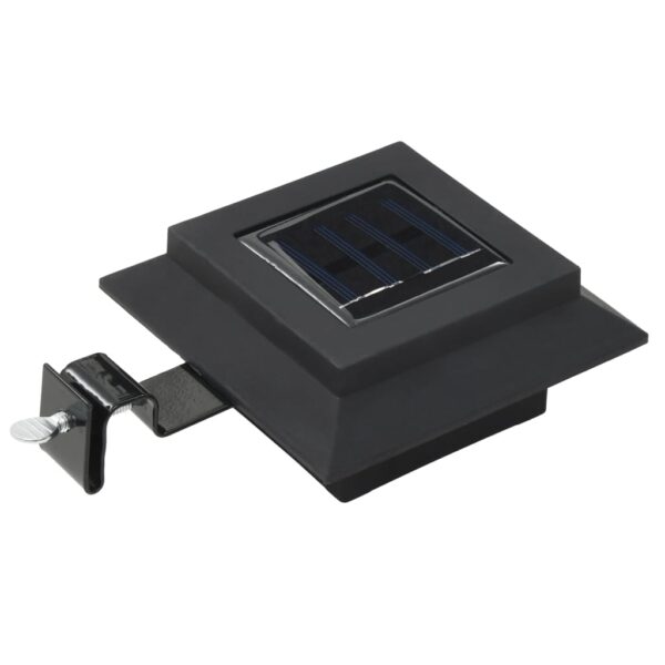 vidaXL Outdoor Solar Lamps 12 pcs LED Square 12 cm Black - Image 3