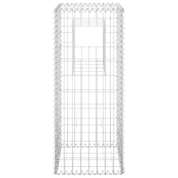 vidaXL Gabion Basket Posts 2 pcs 40x40x100 cm Iron - Image 4