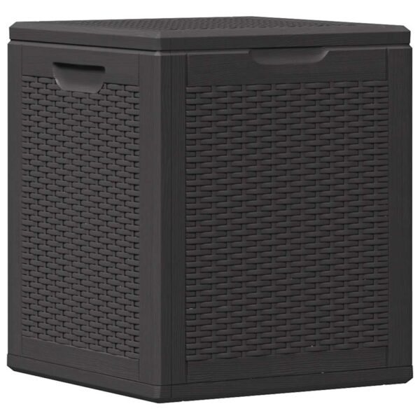 vidaXL Garden Storage Box 90L Black PP Rattan - Image 6