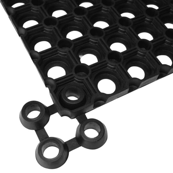 vidaXL Mat Connectors 10 pcs Rubber Black - Image 2