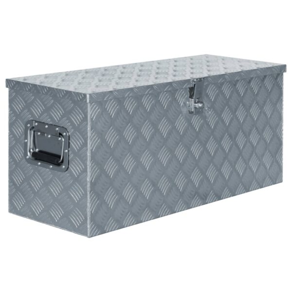 vidaXL Aluminium Box 90.5x35x40 cm Silver - Image 1