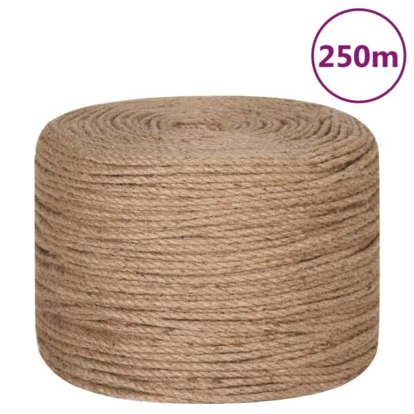 vidaXL Jute Rope 250 m Long 4 mm Thick - Image 2