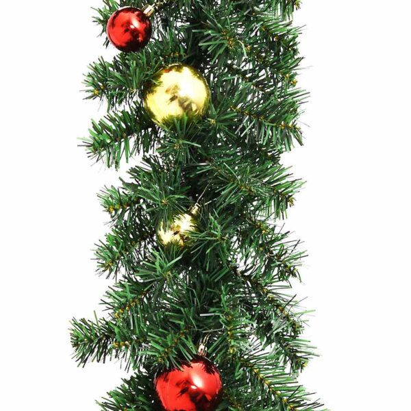 vidaXL Christmas Garland Decorated with Baubles and LED Lights 5 m - Image 5