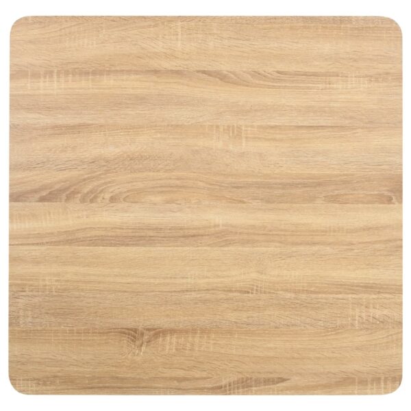 vidaXL Bistro Table Light Brown 80x80 cm MDF - Image 3