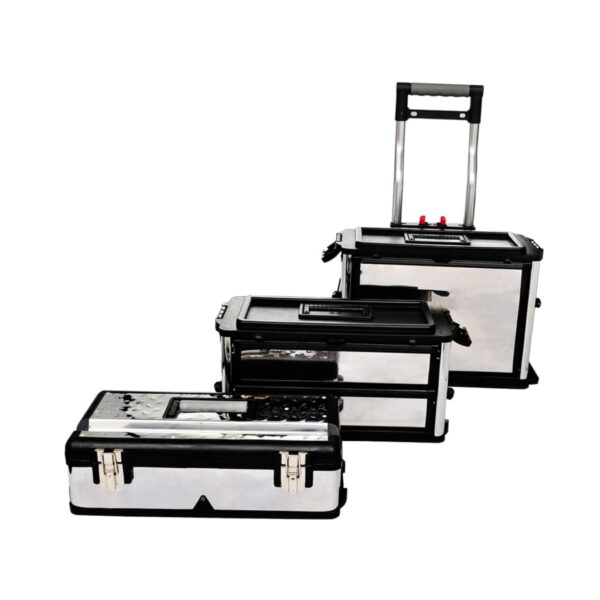 3-Part Rolling Tool Box with 2 Wheels - Image 4