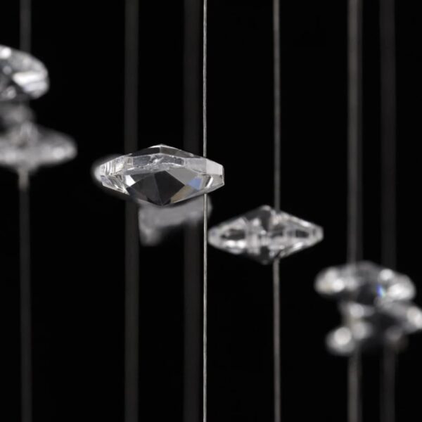 vidaXL Ceiling Lamp with Glittering Glass Crystal Beads 8 x G9 29 cm - Image 6